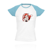 Kép 3/5 - DoggyAndi - Cukorfalat 2023 színes vállú női póló