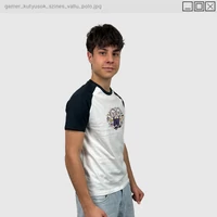 Kép 1/4 - DoggyAndi - Gamer kutyusok színes vállú póló