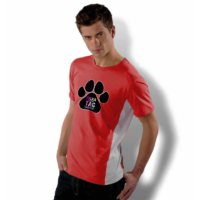 Kép 3/5 - DoggyAndi - Falkatag vagyok oldalsávos férfi póló - Rózsaszín logóval