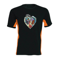 Kép 3/4 - Zállatorvos - Szív alakú logóval - oldalsávos férfi póló