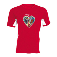 Kép 4/4 - Zállatorvos - Szív alakú logóval - oldalsávos férfi póló