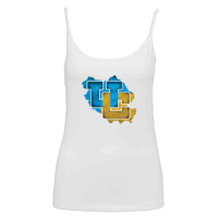 Kép 2/3 - UborCraft - kék logóval spagetti pántos top