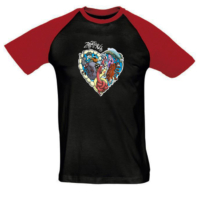 Kép 3/3 - Zállatorvos - Szív alakú logóval - színes vállú férfi póló
