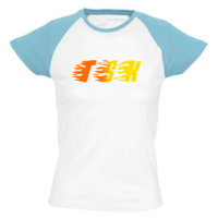 Kép 2/4 - TheShowK - TSK Fire színes vállú női póló