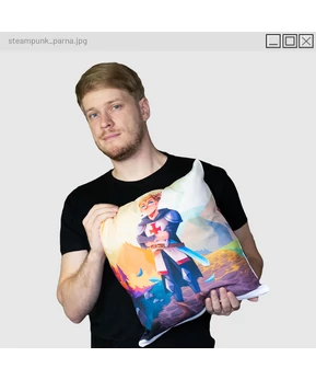 IceBlueBird - Steampunk díszpárna