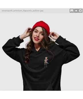 IceBlueBird - Steampunk PRÉMIUM kapucnis pulóver