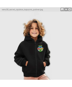 Venc30 - Secret cipzáros kapucnis pulóver