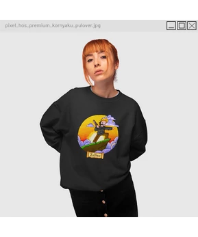 Zsdav - Pixel hős PRÉMIUM környakú pulóver