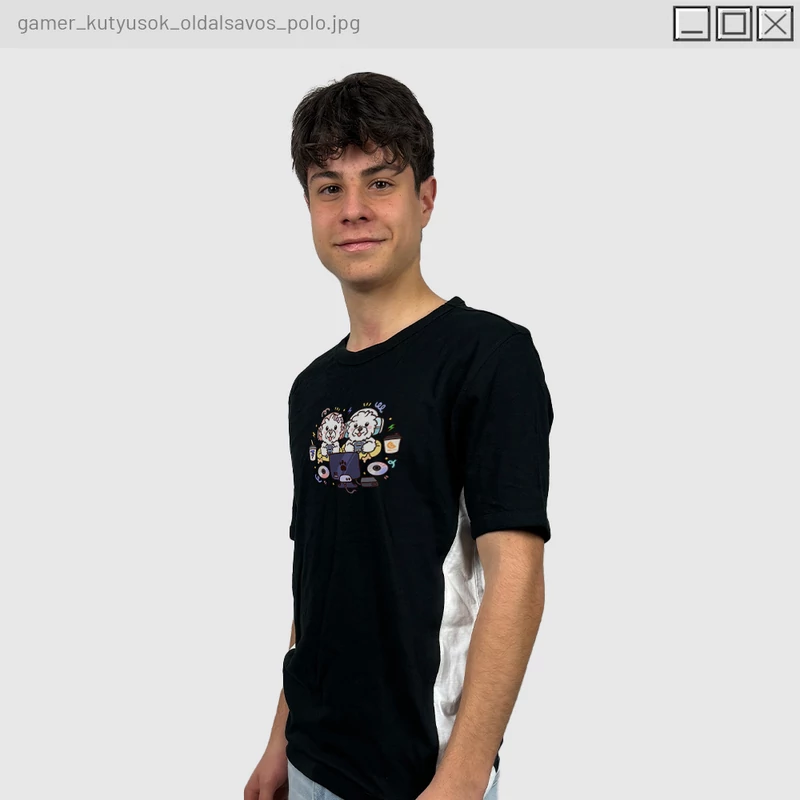 DoggyAndi - Gamer kutyusok oldalsávos póló