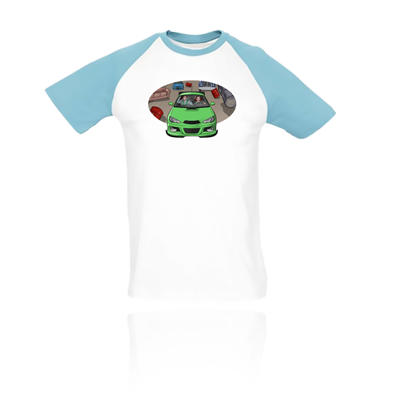 KD Csapat - Veszélyes verseny színes vállú férfi póló
