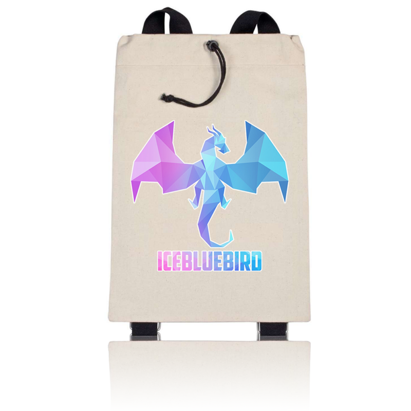 IceBlueBird - Low Poly Dragon állítható pántos tornazsák