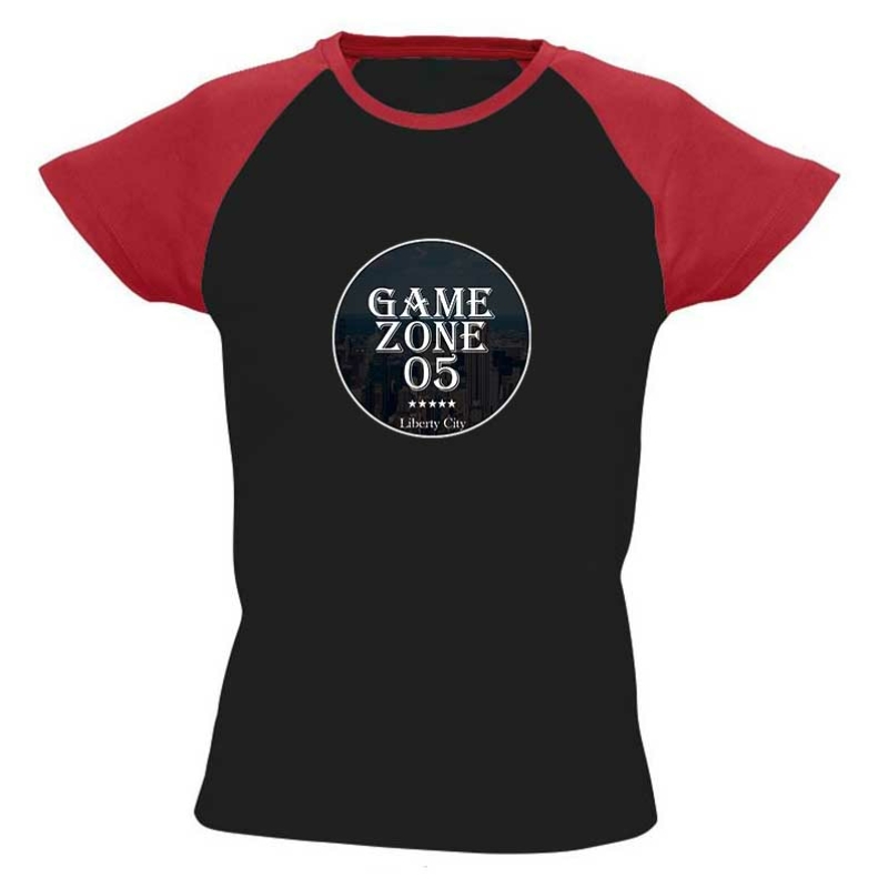 Gamezone05 - Liberty City színes vállú női póló