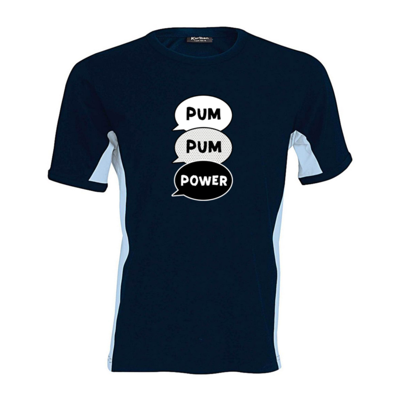 Polla Channel - Pumpum power oldalsávos férfi póló