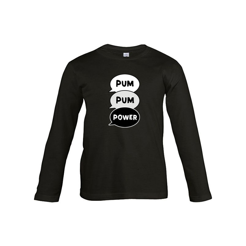 Polla Channel - Pumpum power gyerek hosszú ujjú póló