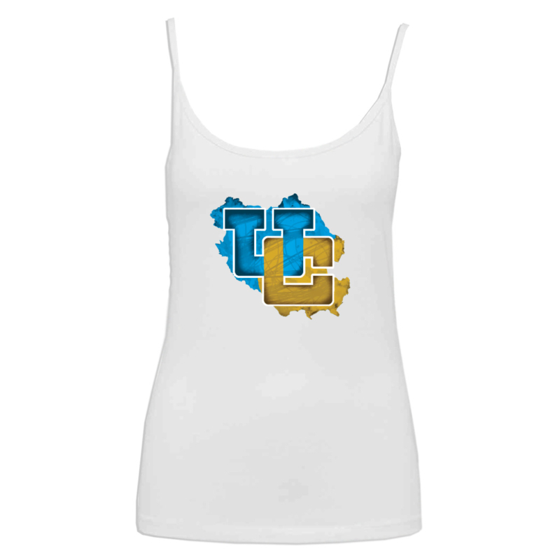 UborCraft - kék logóval spagetti pántos top