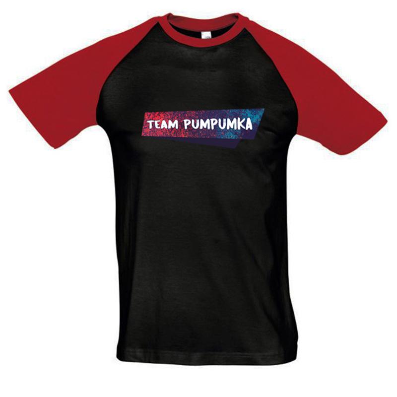 Polla Channel - Team PumPumka színes vállú férfi póló