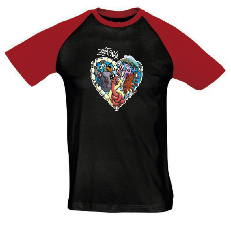 Zállatorvos - Szív alakú logóval - színes vállú férfi póló