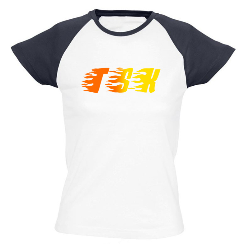 TheShowK - TSK Fire színes vállú női póló