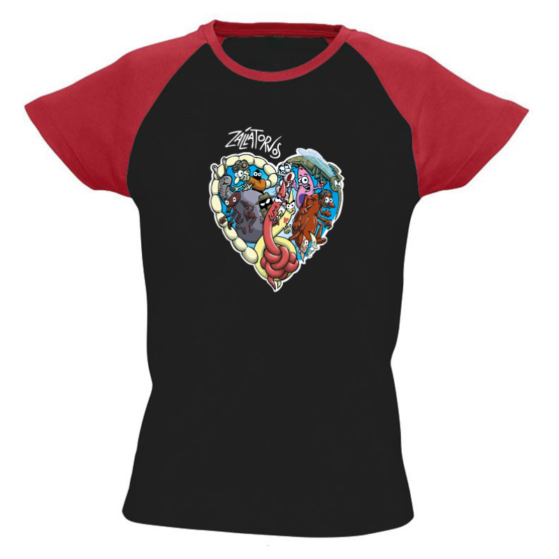 Zállatorvos - Szív alakú logóval - színes vállú női póló
