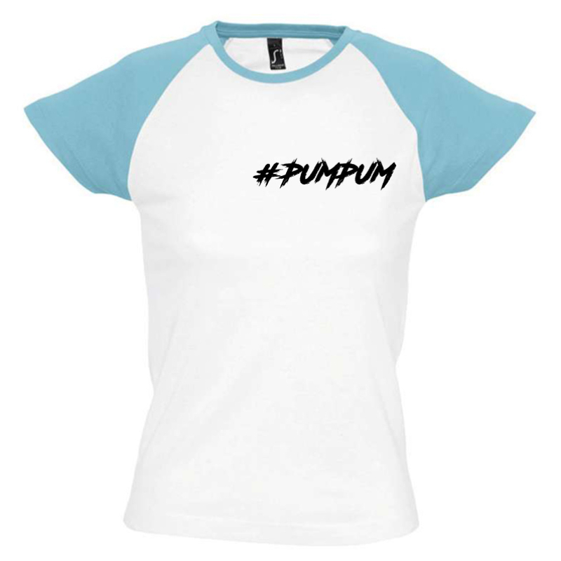 Polla Channel - #PUMPUM színes vállú női póló