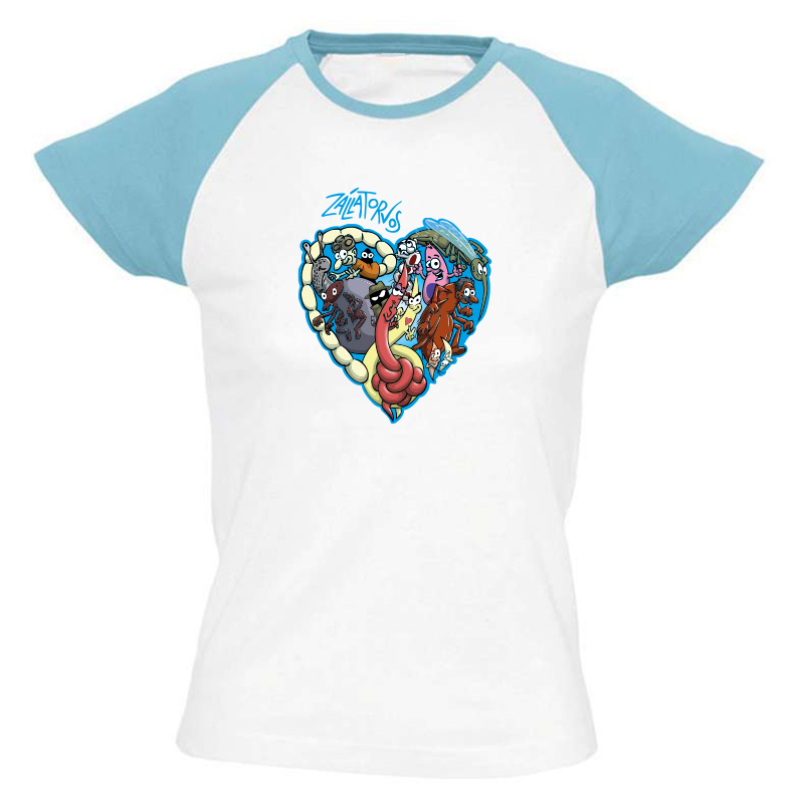 Zállatorvos - Szív alakú logóval - színes vállú női póló