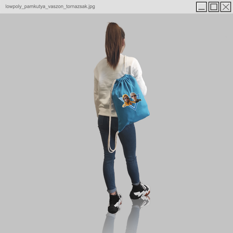 PamKutya - Low Poly vászon tornazsák